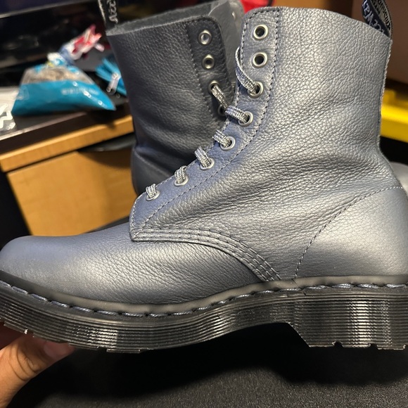 Dr. Martens Navy Leather Boots - Picture 13 of 14